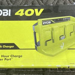 RYOBI 40V 3-Port Sequential Fast Charger (NEW)