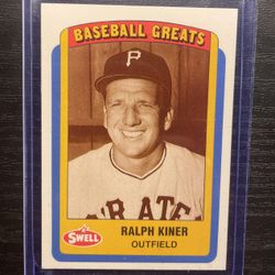 1990 Swell Baseball Greats Ralph Kiner Baseball Card #80