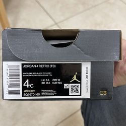 Jordan Nike 4 IV Fire Red 4c Deadstock