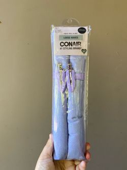 Conair Flaxseed Microwave 5 Pc Hair Roller Set XL Rollers W/Clips & Ponytailers