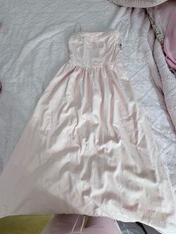 Light Pink Strapless Maxi Dress
