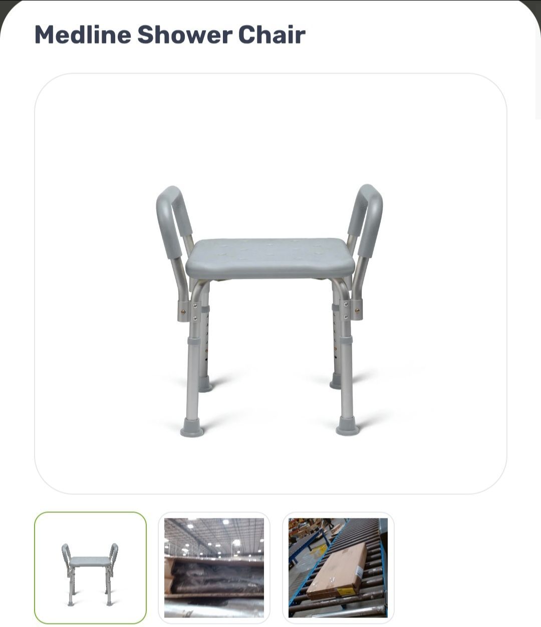 Small shower chair with handles-brand new