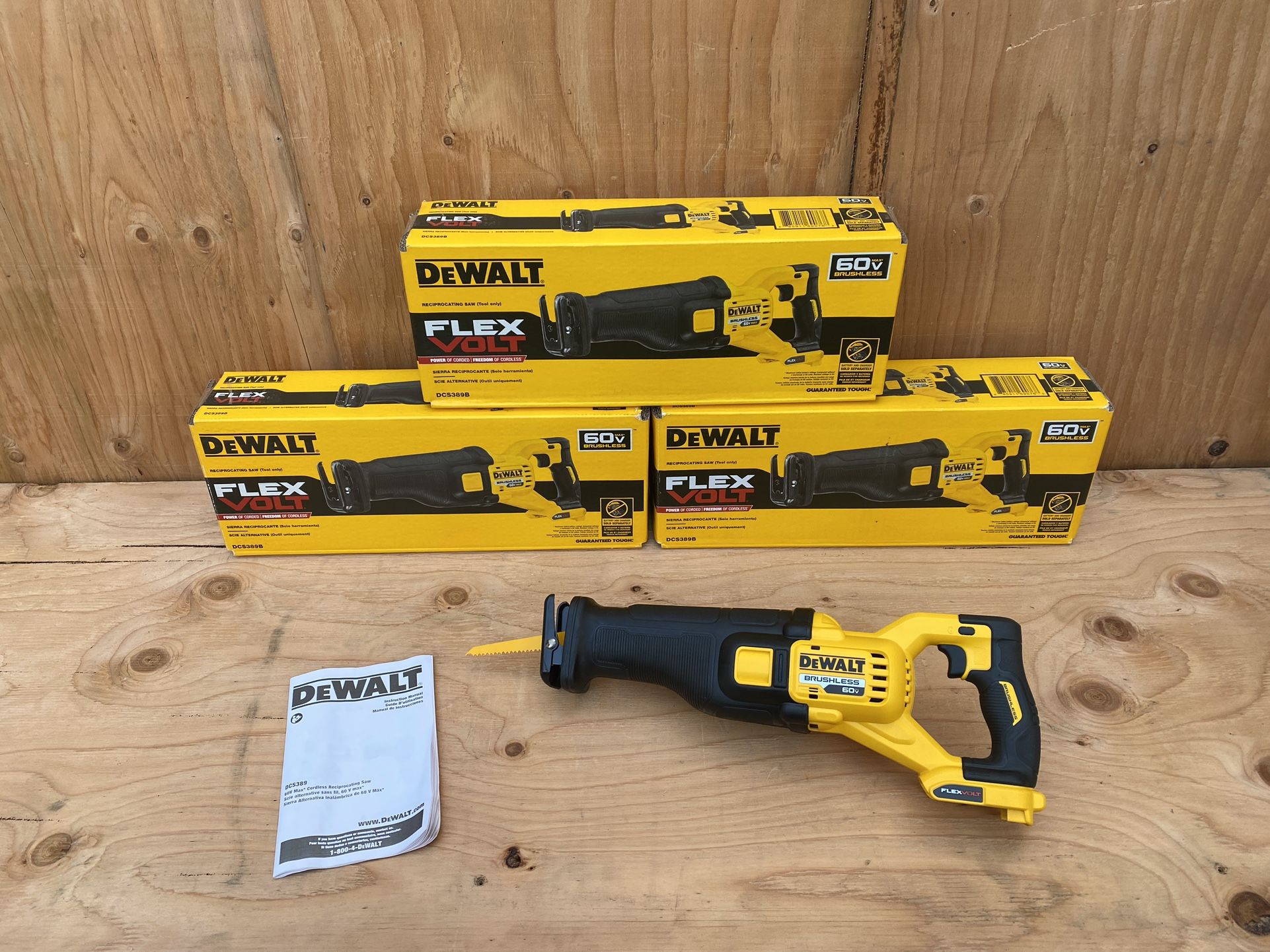 Dewalt Sawzall Flex Volt 60v Brushless Reciprocating Saw Model DCS389(Tool Only)