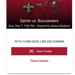 Bucs vs Saints Tickets 