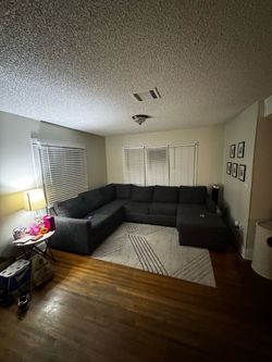 2 pc. L shape couch with chaise  READ DESC