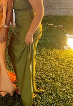 Windsor Green Satin Dress XL