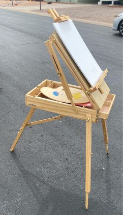 Easel and Sketch box BCP portable Used includes manual