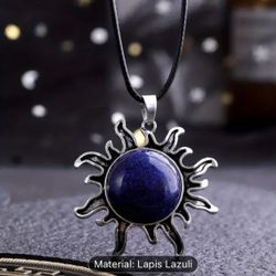Crystal Sun Pendant Necklace - Women's February Natural Birthstone Jewelry - Spiritual Gift For Christmas And Birthday