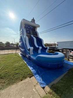 Inflatable/Water/Slide/with/Pool