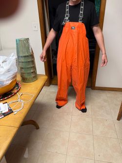 Vtg Helly Hansen XL Bib Overalls Never Worn Orange OBO