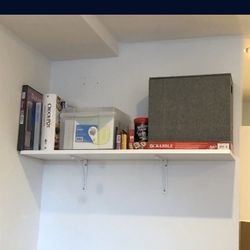 White Shelf With Brackets