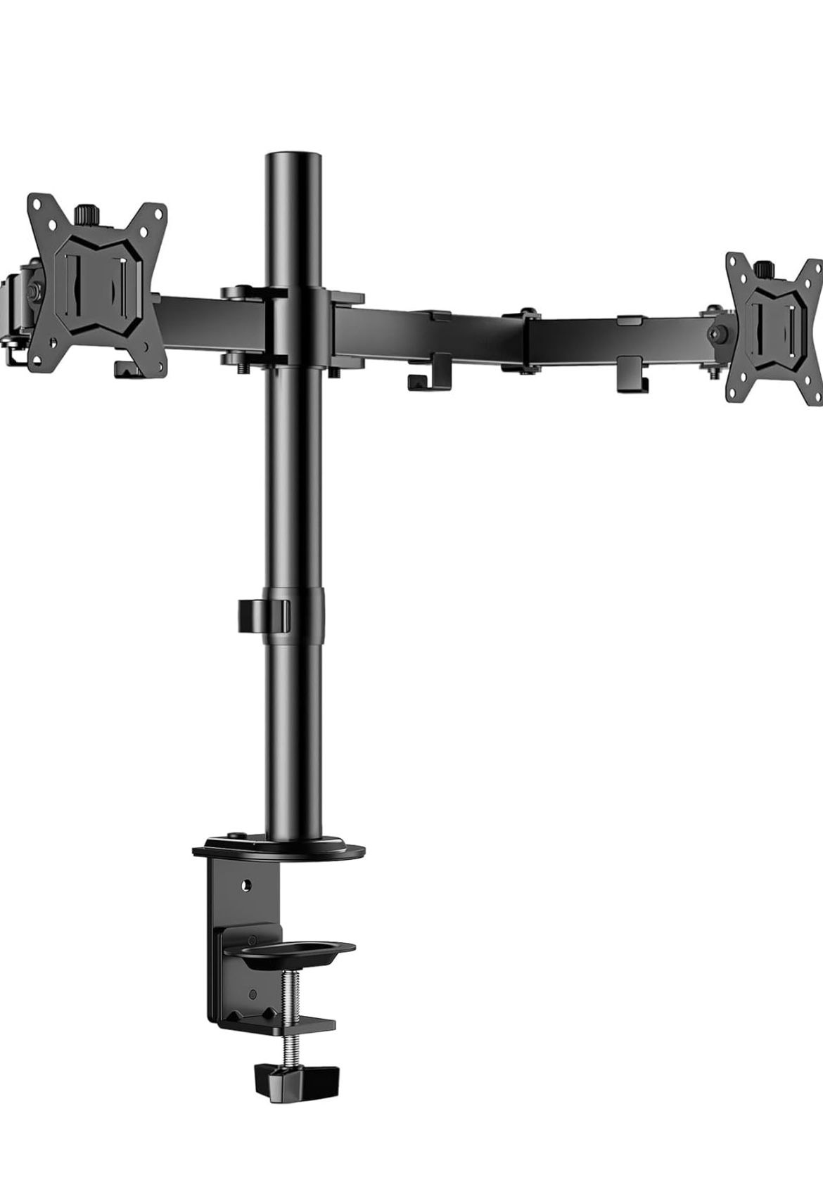 Heavy Duty Dual Monitor Stand. Adjustable Monitor Desk Mount For 2 Screens Up To 32 Inches