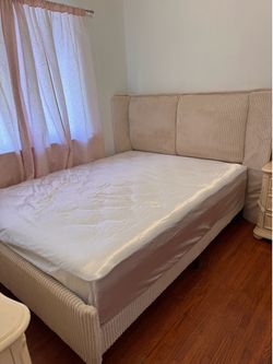 Bed frame with mattress