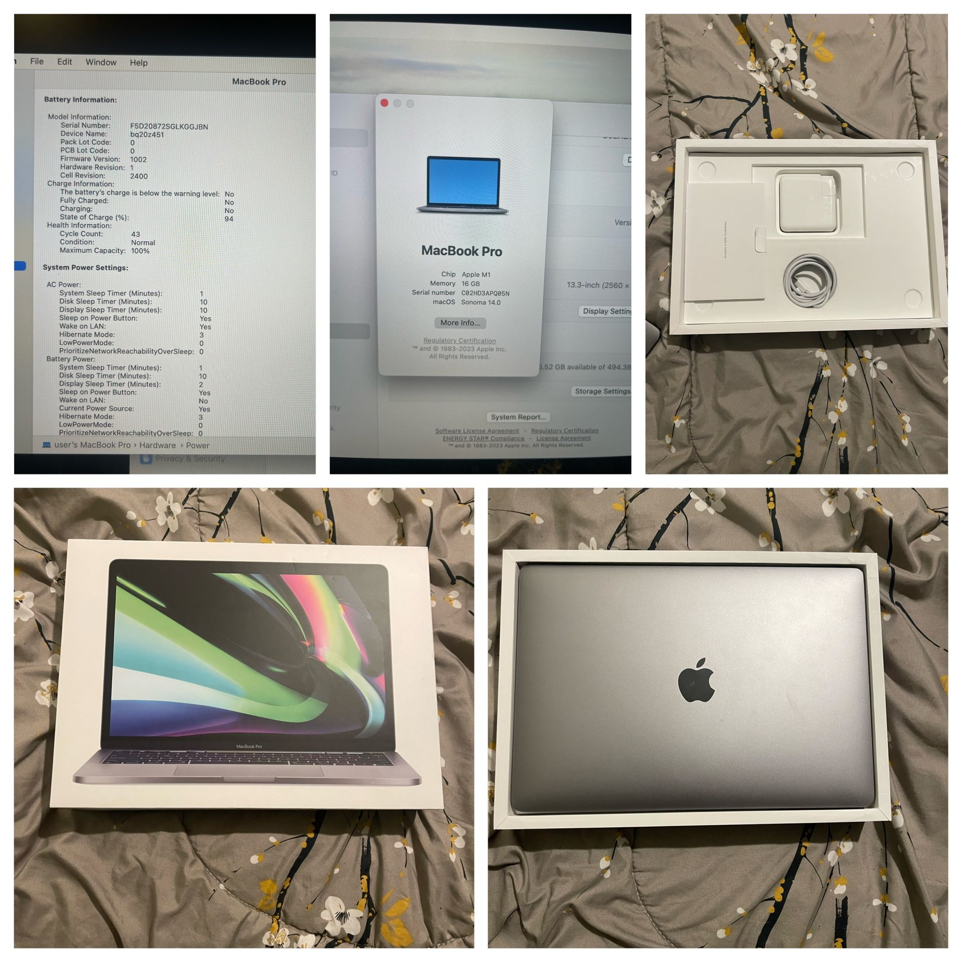 MacBook Pro 13 Inch M1 16 Gb Ram/500 Gb Flash