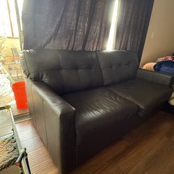 Black Leather Sofa