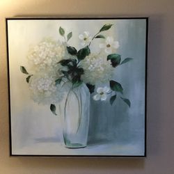  28” X 28”  Canvas Floral Picture