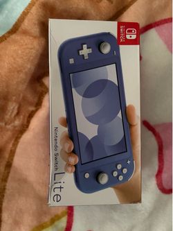 Nintendo Switch  Lite- Blue (32gb) w/Box, Game, Case