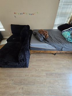 Blk Corduroy sofa
