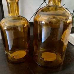 Hearth & Hand Target Amber Glass Bottle Vases