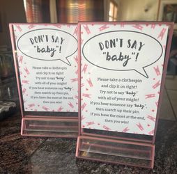 Baby shower game: Do not say Baby