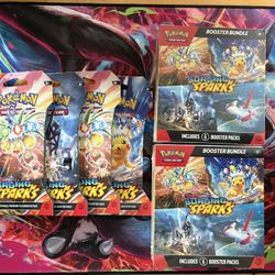 Pokemon Surging Spark Booster Bundle & Sleeved BP