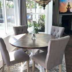 Custom Built Dining Table Solid wood Farmhouse Set Modern Rustic Bench Country Oval Round Counter Breakfast Height  Farm House 