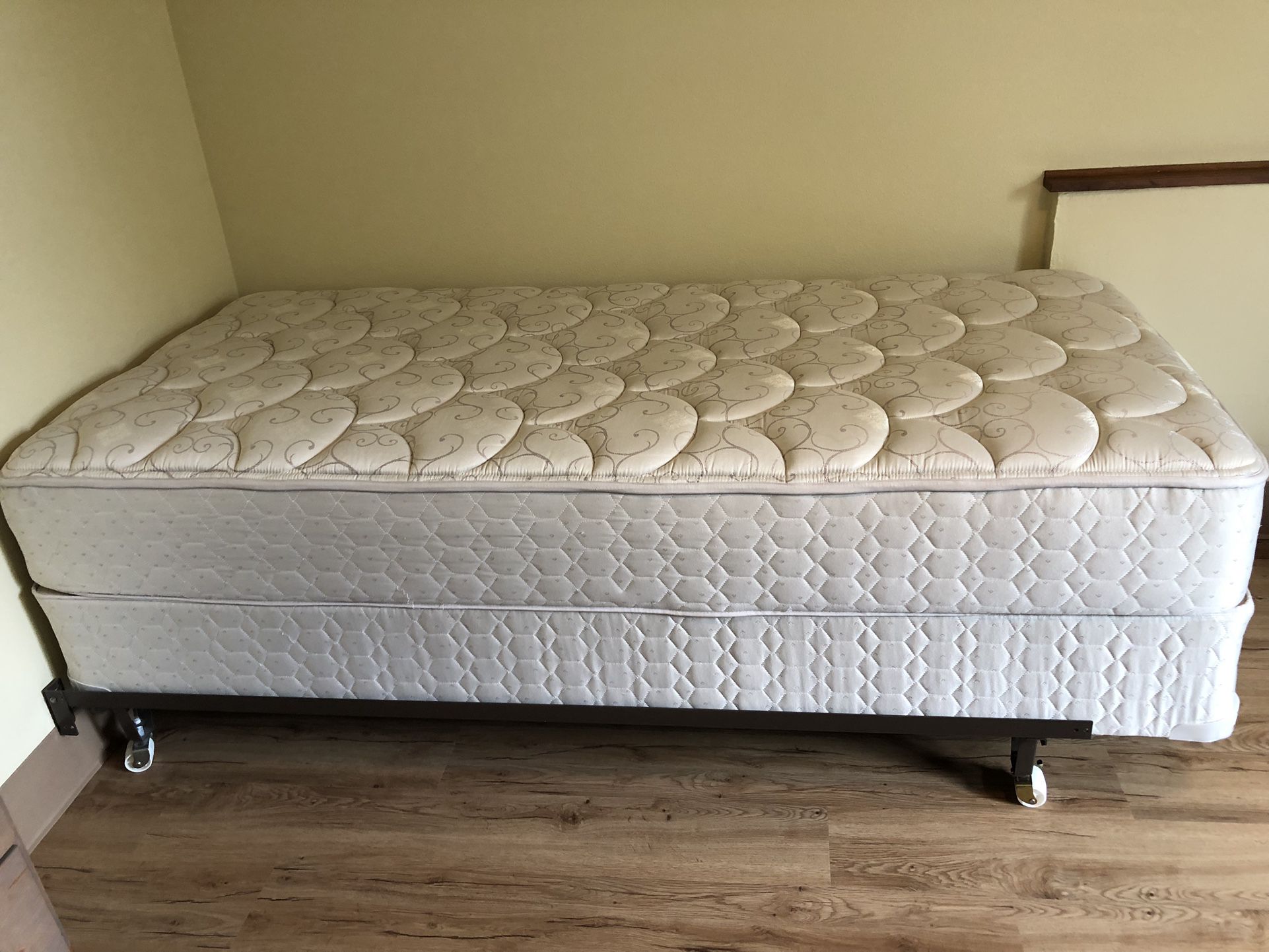 Twin Extra Long Mattress. Box Springs and Frame