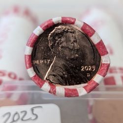 Brilliant Uncirculated 2025D Cent Rolls (4X) Set