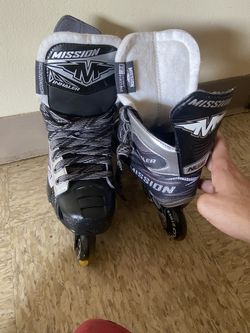 🏒 Mission Inhaler Inline Hockey Skates — Like New (Used Once) 