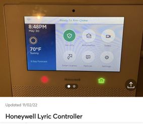 Lyric Controller LCP500-L alarm panel , 10 door/window Contacts Sensors, and 2 Motion Sensors