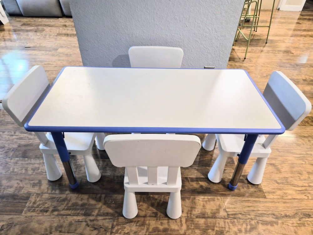 Kids Adjustable Table And Chairs