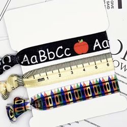 Brand New Teacher Hair Ties Set of 3