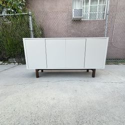 Mid Century Modern Media Console Entertainment Center Tv Stand Cabinet Single Credenza Buffet 