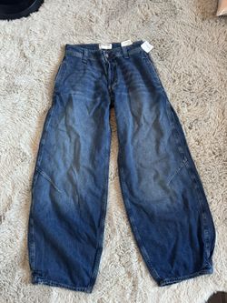We The Free Kingston Mid Rise Baggy Barrel Size 25