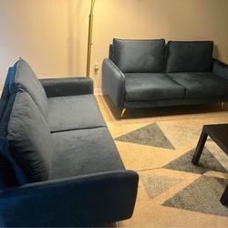 Blue Sofas (Set Of 2)