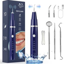 Plaque Remover For Teeth Ultrasonic Tooth Cleaner Dental IPX8 Waterproof NEW.