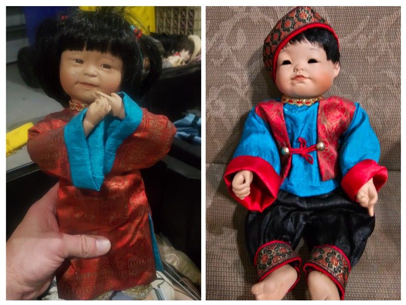 The Ashton Drake Galleries 14" Ming & Mei Mei 1994 by Yolanda Bello Asian Dolls