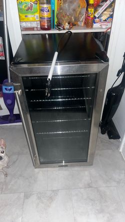 Stainless Steel Glass Door Beverage Cooler