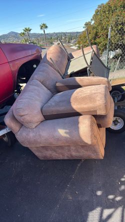 Couch And Lawn Chair With Foot Rest