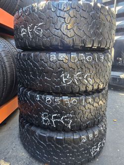 USED SET OF TIRES BFG 285/70R17 All-Terrain Tires – Set of 4 INSTALLED $350 plus tax