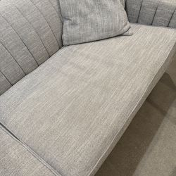 Modern Light Gray Fabric Sofa – Great Condition