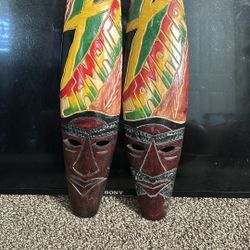 Tribal Masks From Jamaica- Handmade 