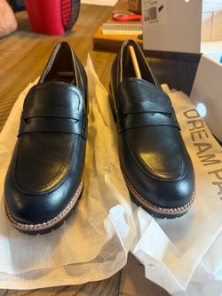 Black Leather Penny Loafers