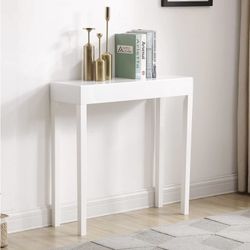 White Lacquer Console Table 