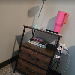 2 Wood/Black Night stands