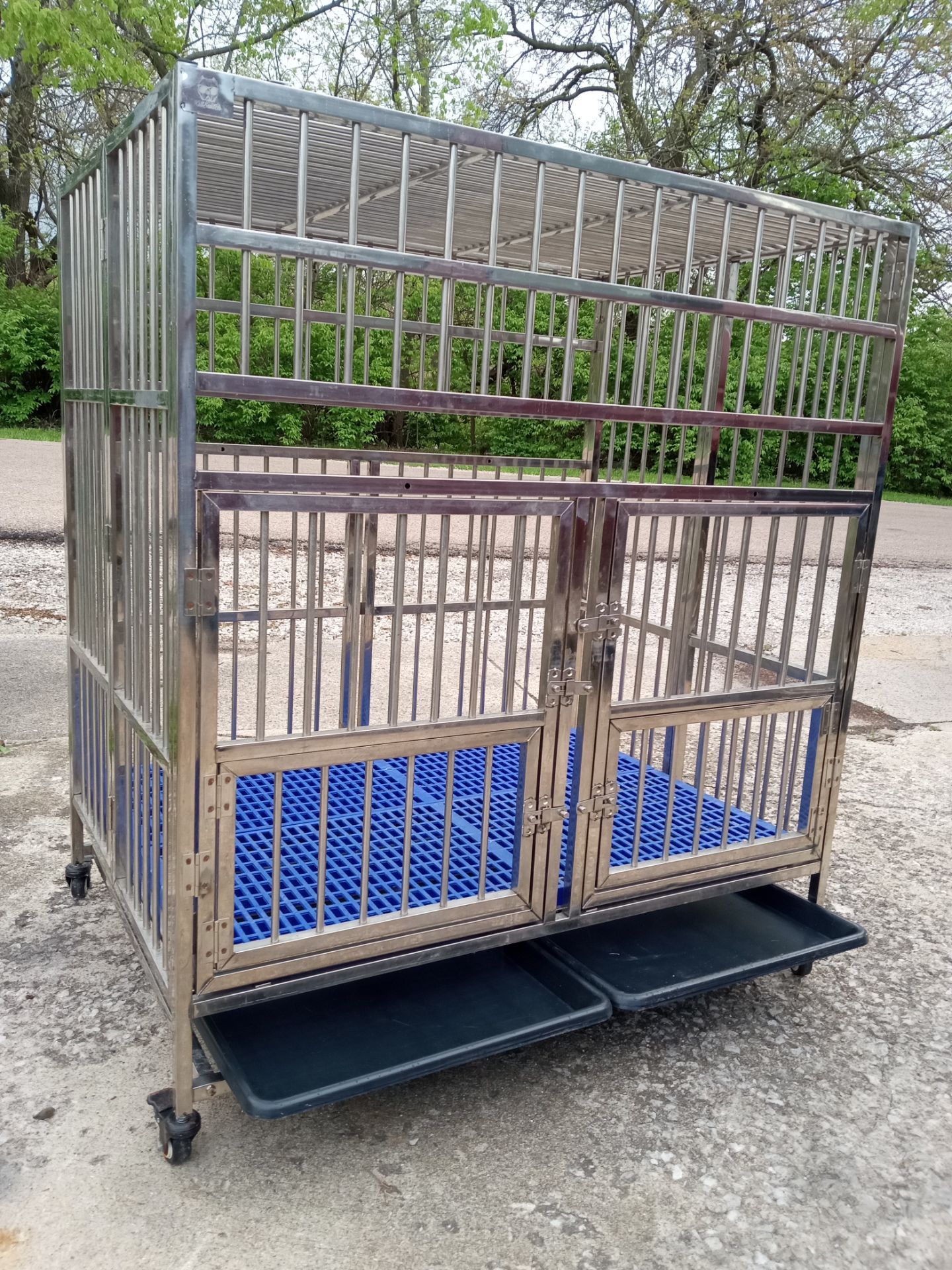 Heavy Duty Large Stainless Steel Dog Crate