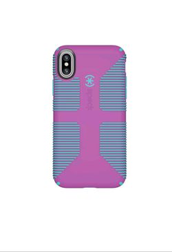 Speck Candyshell Grip Case iPhone X Beaming Orchid Mykonos Blue 103172-6576
