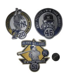 Vintage NY YANKEES Iron on patch Bundle 3 Pcs. Andy Pettitte ,Posada ,B.Williams