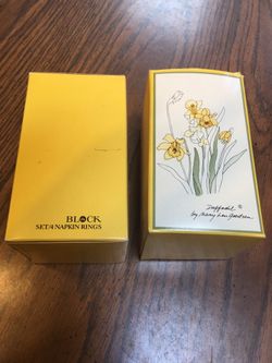 Block Bernarda Daffodil Napkin Rings 8 pcs