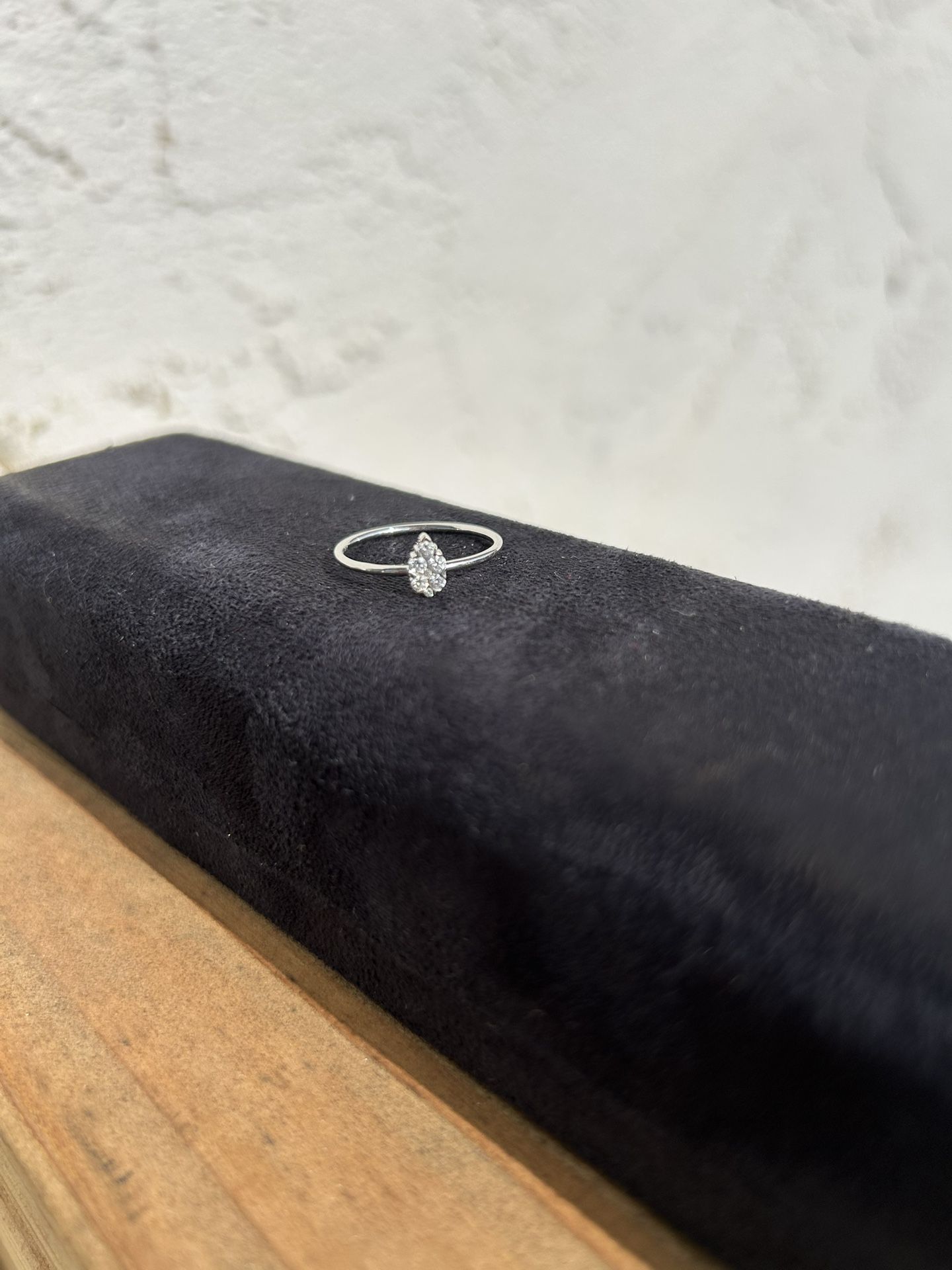 Silver Diamond Promise/Engagement Ring